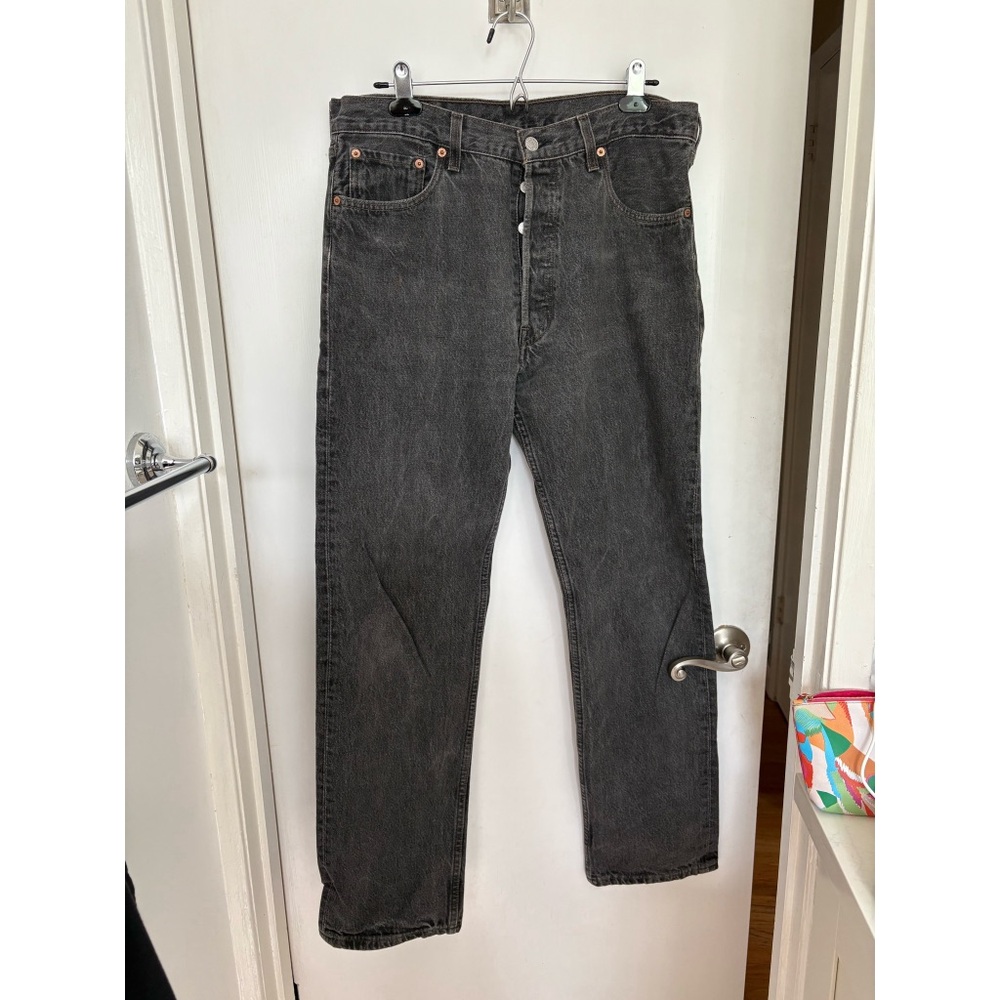 VINTAGE Levi's Black 501 Jeans with Button Fly